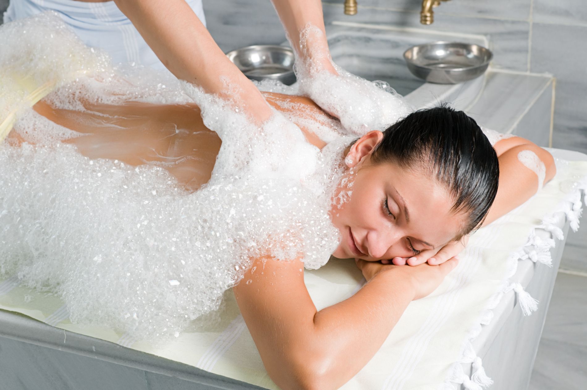 Young women in Turkish Bath