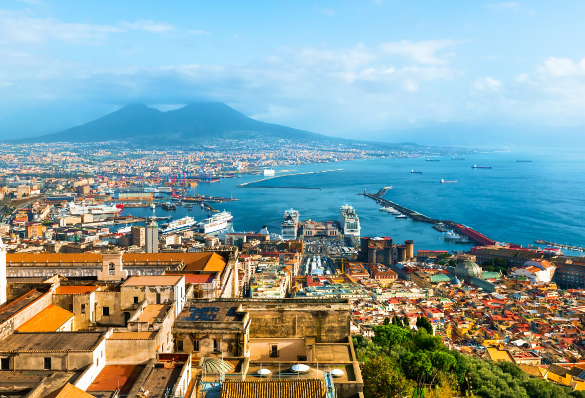 Birds eye view of Naples