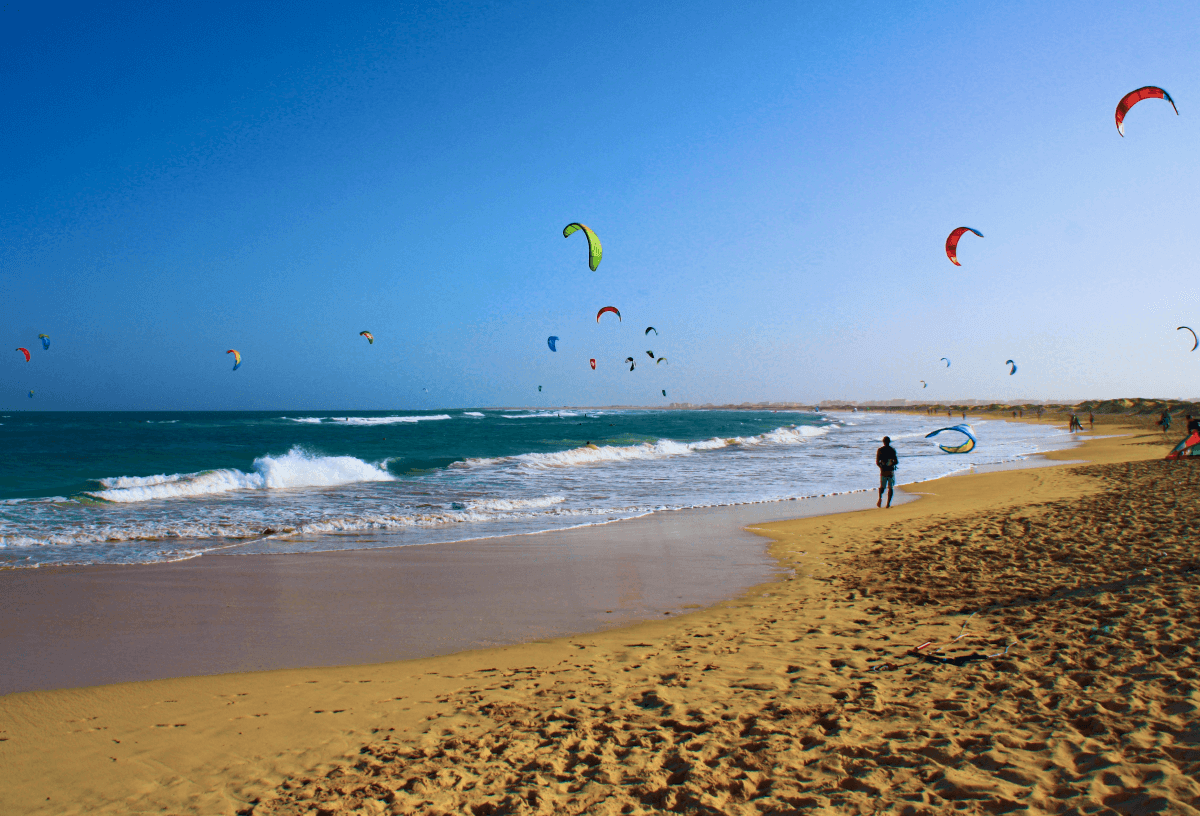 Kite surfing in cape verde