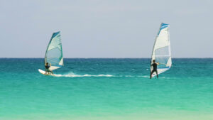 Wind surfing in Cape Verde