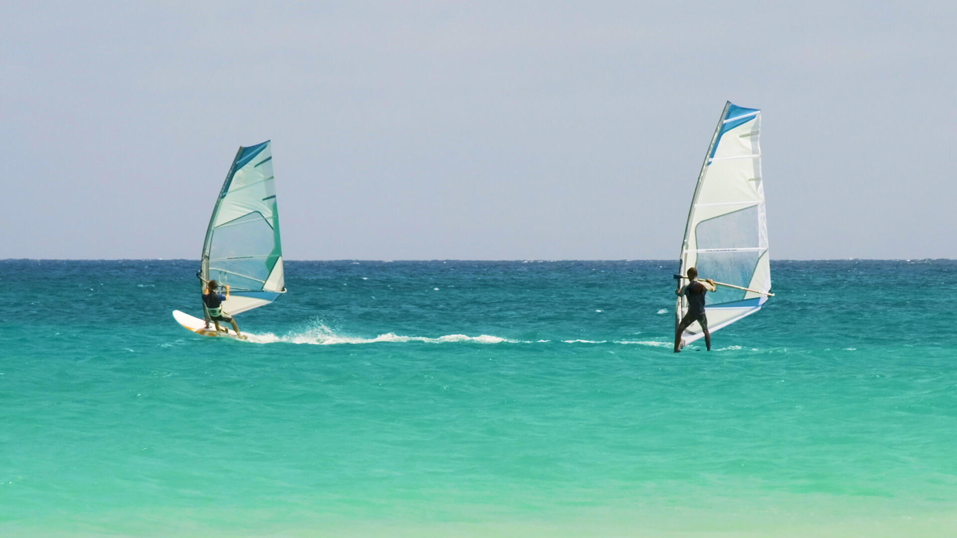 Wind surfing in Cape Verde
