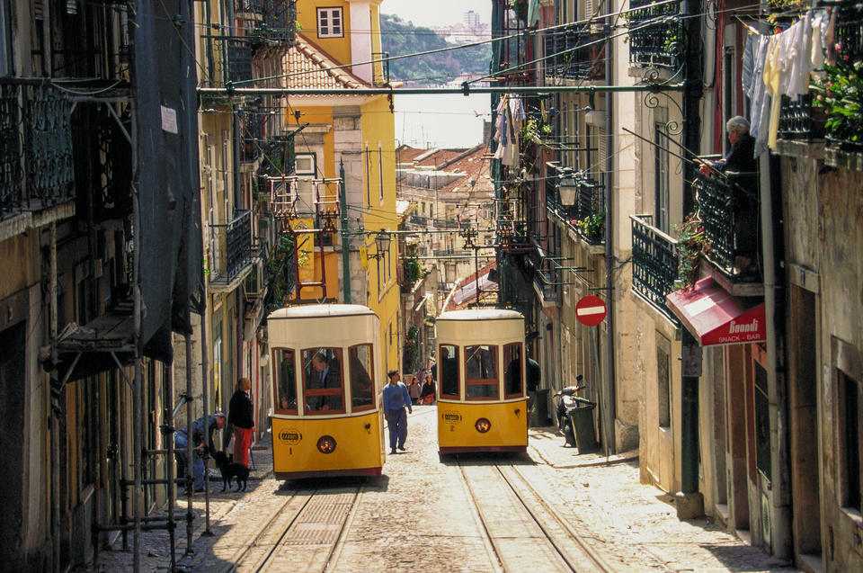 trams in Lisbon