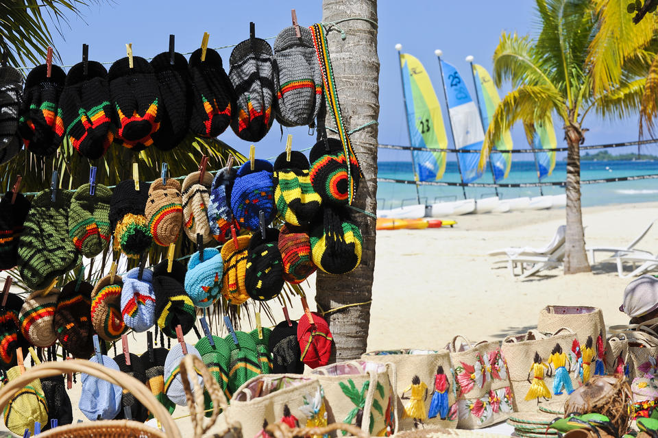 market stall in Jamaica