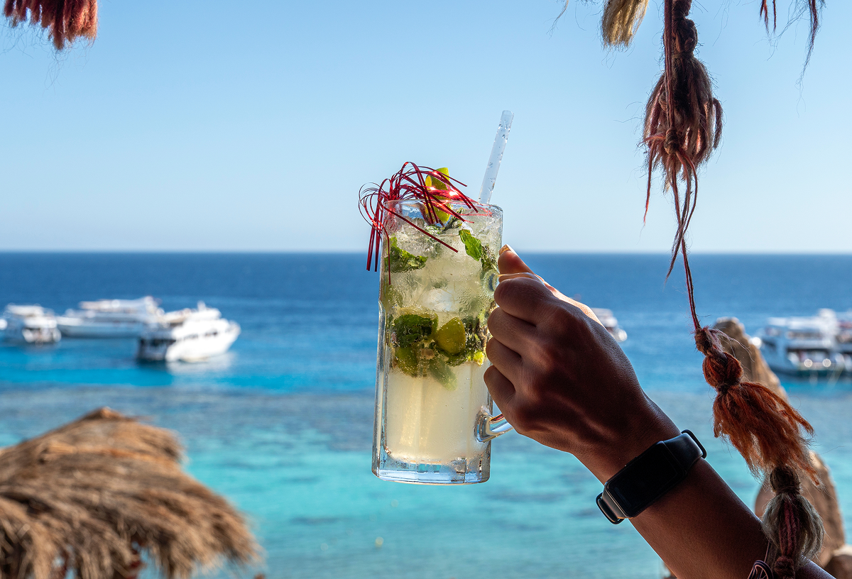 Fruit cocktail from a bar in Egypt