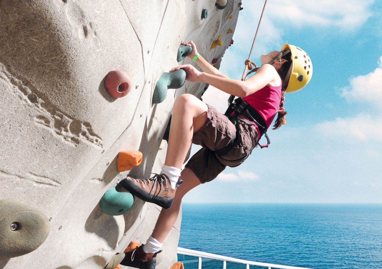 Marella Discovery cruise ship climbing wall