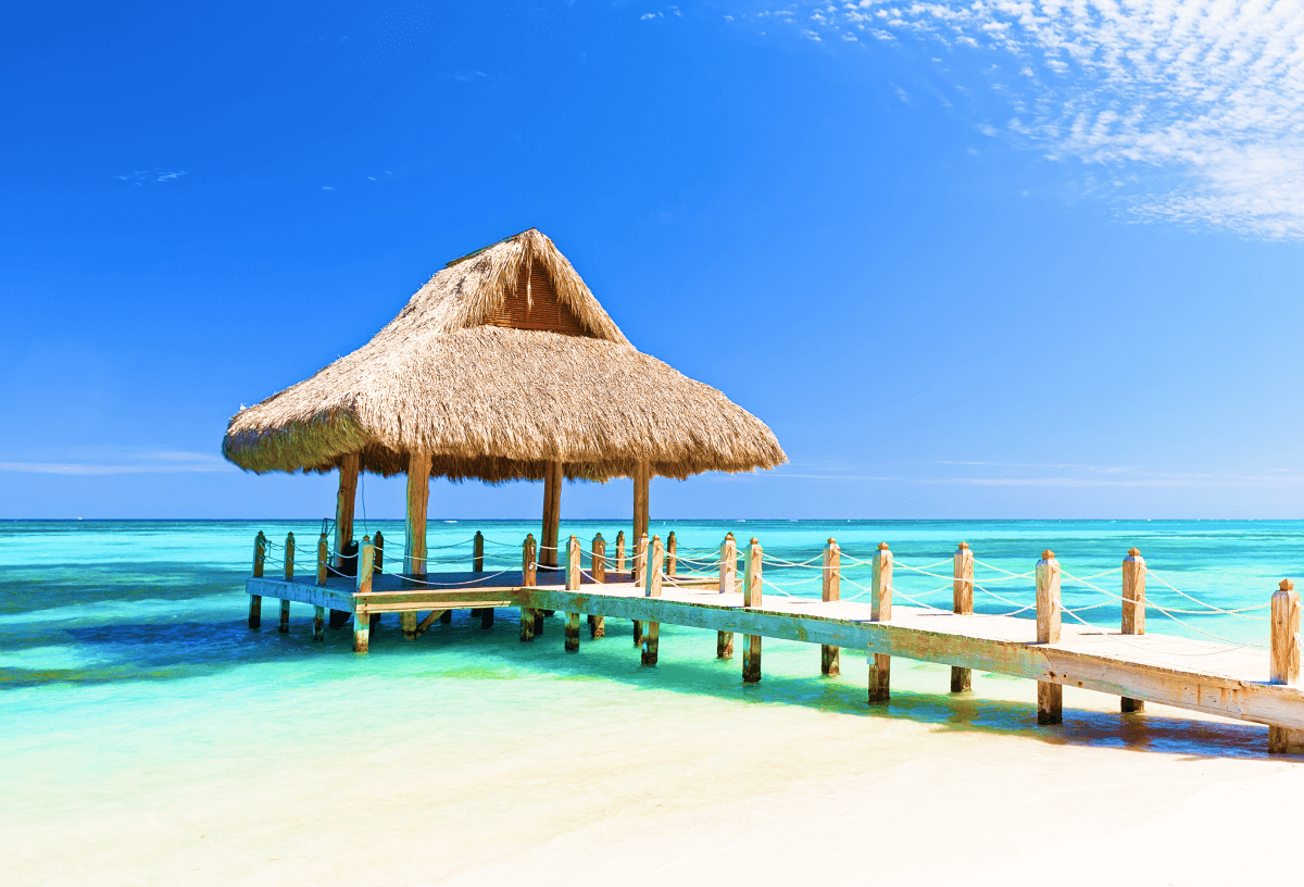 Walkway over sea in the Dominican Republic