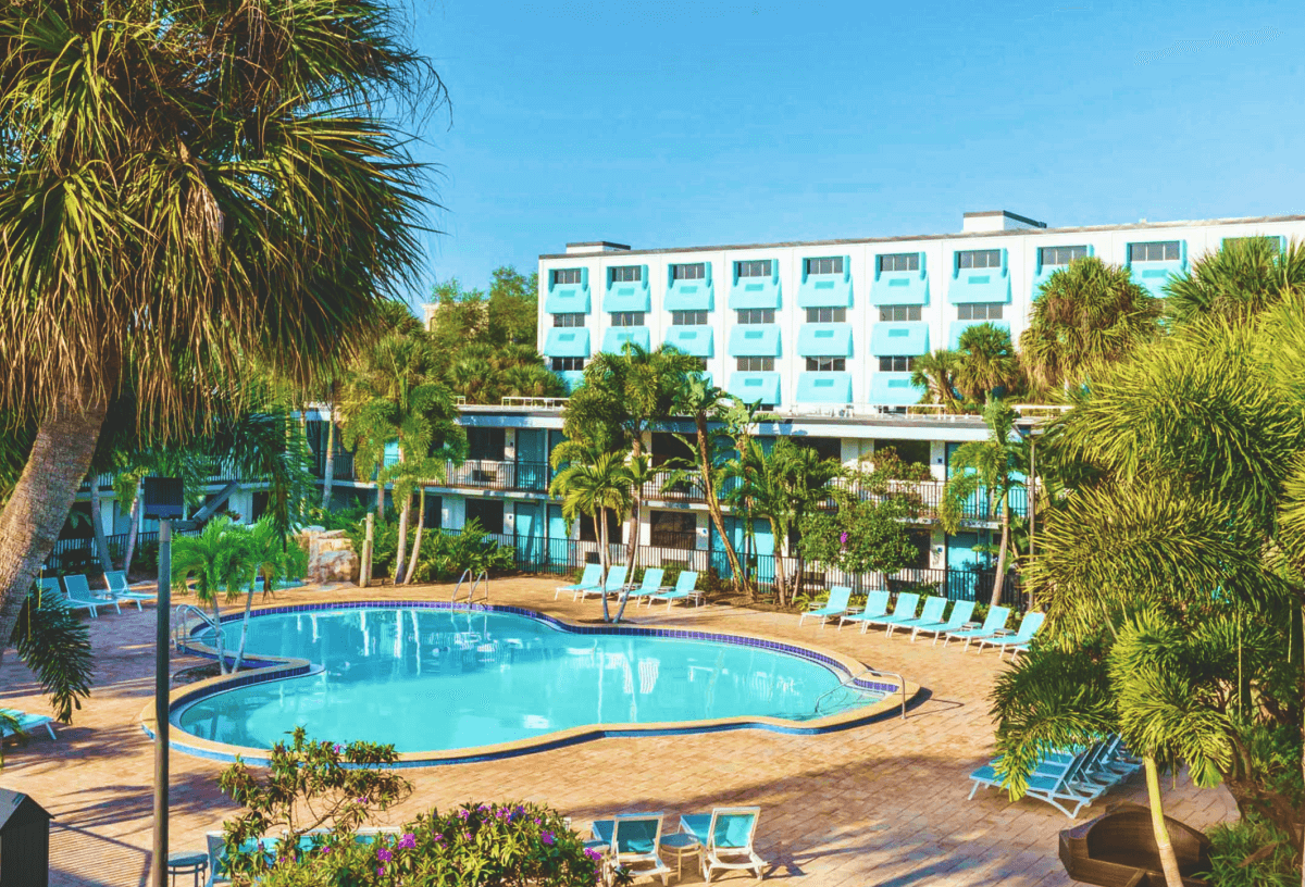 Outdoor pool and sun terrace at the Coco Key Hotel in Florida