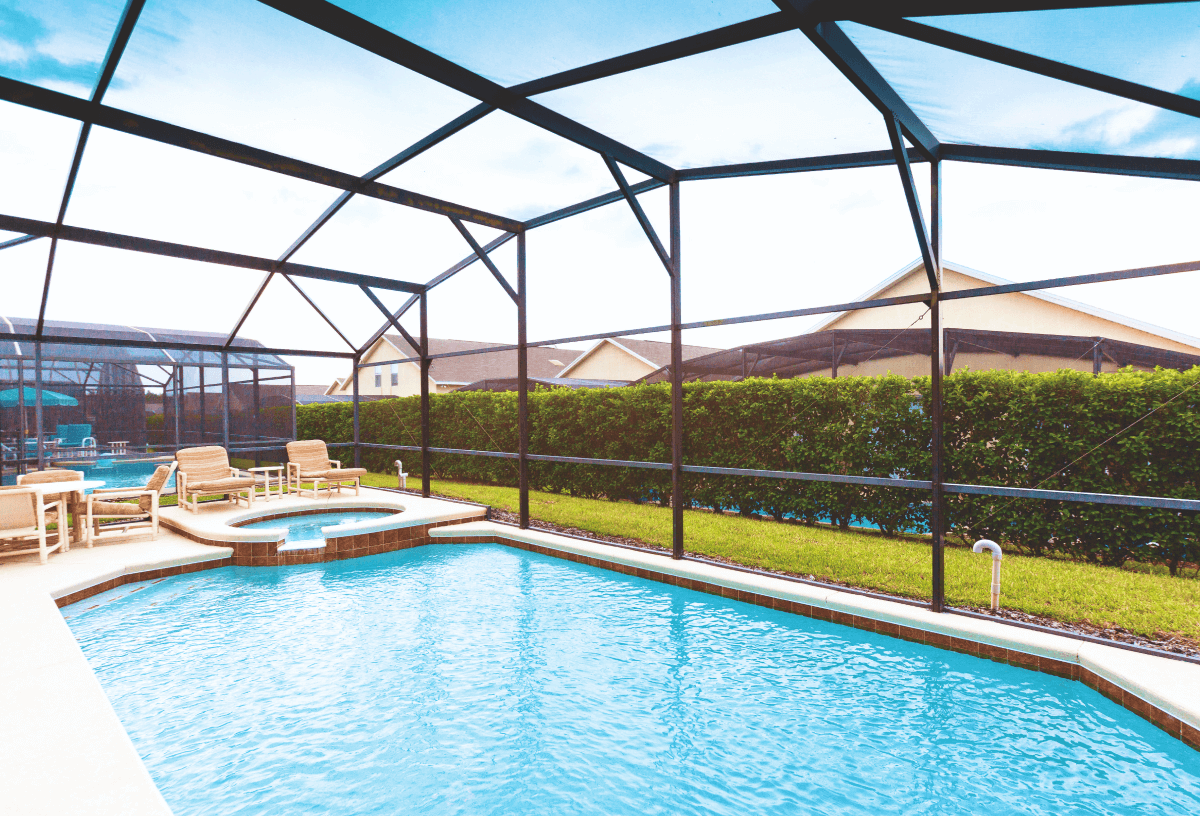 Indoor pool and hot tub at the adults only Glenbrook villas in Florida